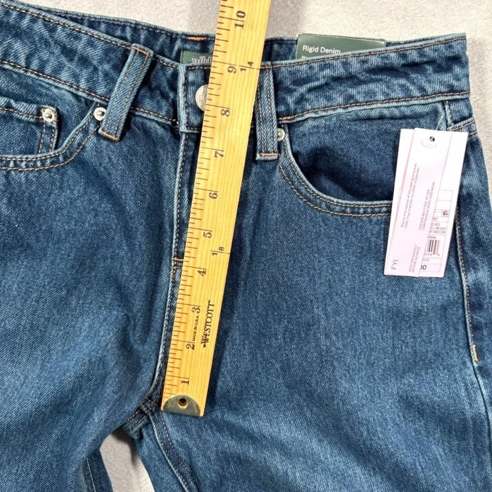 Wild Fable Dark Wash Wide Leg Jeans Womens 00 31L Rigid Denim Mid Rise Baggy Y2K